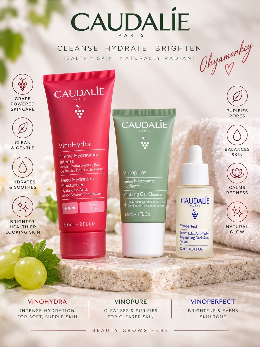 Caudalie Dark Spot & Hydration Trio Set $76